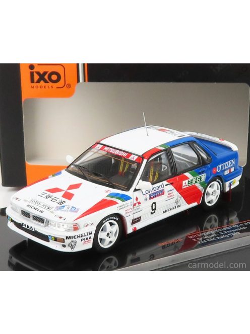 Ixo-Models - Mitsubishi Galant Vr-4 N 9 2Nd Rally Rac Lombard 1990 K.Eriksson - S.Parmander White Red Blue