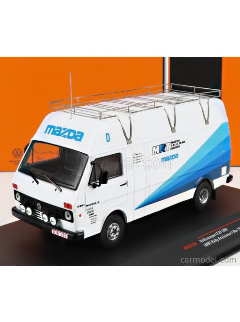 Ixo-Models - Volkswagen Lt35 Lwb Van Team Rally Mazda Assistance 1989 White Blue