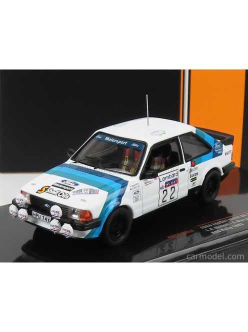 Ixo-Models - Ford England Escort Rs 1600 Mkii N 22 Rally Rac Lombard 1983 L.A.Walker - E.Morgan White 2 Tone Blue