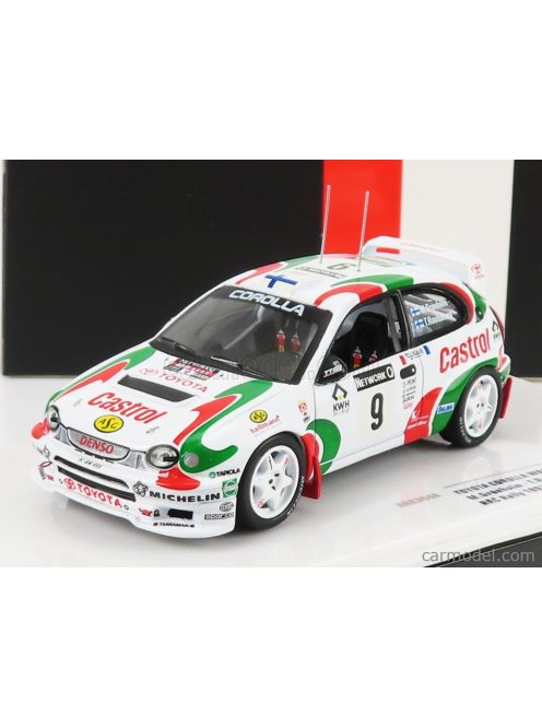 Ixo-Models - Toyota Corolla Wrc N 9 Rally Rac Lombard 1997 M.Gronholm - T.Rautiainen White Red Green