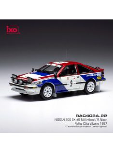   Ixo-Models - 1:43 Nissan 200 SX - No.9 - Rallye Cote d Ivoire - H.Kirkland/R.NIxon - 1987