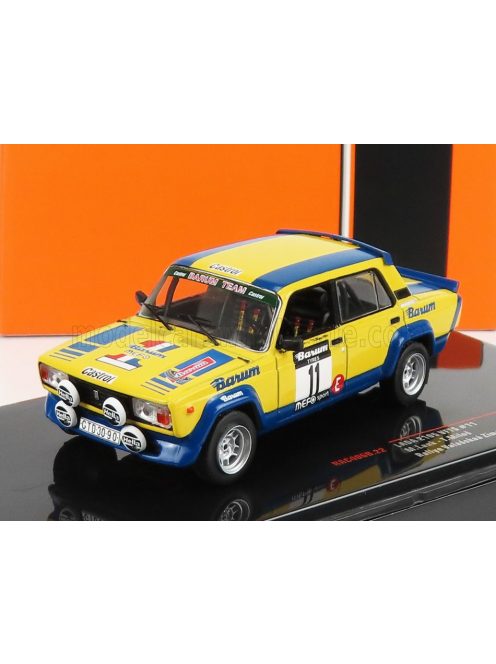 Ixo-Models - LADA FIAT 2105 VFTS N 11 2nd RALLY VALASSKA ZIMA 1984 M.LANK - T.MILO YELLOW BLUE