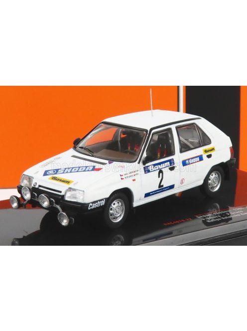 Ixo-Models - SKODA FAVORIT 136L N 2 RALLY VALASSKAA ZIMA 1989 P.SIBERA - P.GROSS WHITE