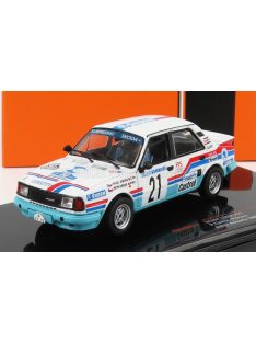   Ixo-Models - SKODA 130LR N 21 RALLY BOHEMIA 1988 P.SIBERA - P.GROSS WHITE LIGHT BLUE RED