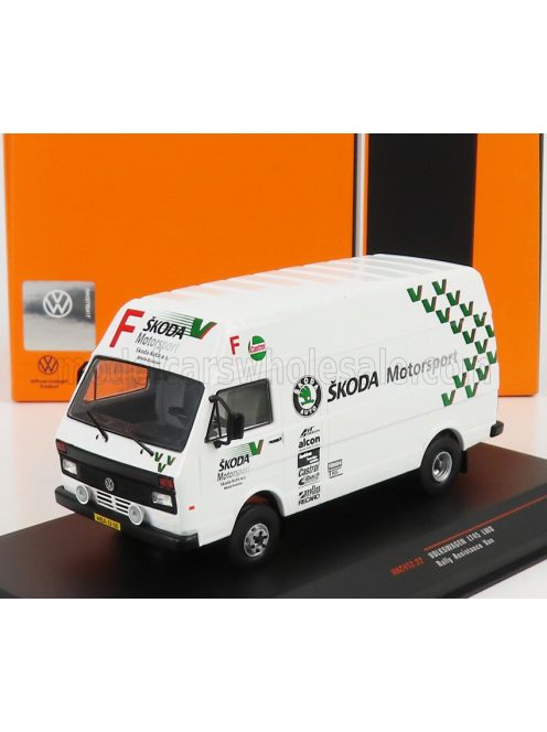 Ixo-Models - VOLKSWAGEN LT45 LWB VAN TEAM RALLY SKODA MOTORSPORT ASSISTANCE 1985 WHITE