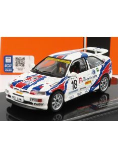   Ixo-Models - FORD ENGLAND ESCORT RS COSWORTH N 18 RALLY BOHEMIA 1996 V.BLAHNA - J.PELC WHITE BLUE RED