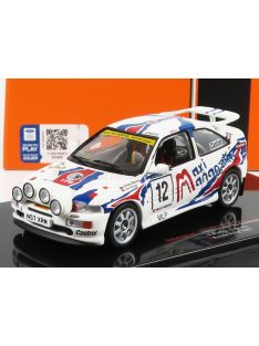   Ixo-Models - FORD ENGLAND ESCORT RS COSWORTH (night version) N 12 RALLY BARUM 1996 V.BLAHNA - I.HRUBY WHITE BLUE RED