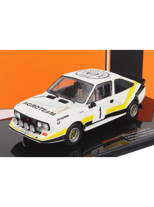 Ixo-Models - SKODA 160RS MTX (night version) N 1 RALLY SUMAVA 1984 V.BLAHNA - P.SCOVANEK WHITE BLACK YELLOW