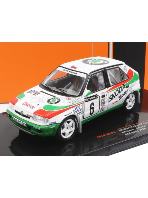 Ixo-Models - SKODA FELICIA TEAM SKODA MOTORSPORT N 6 RALLY RAC LOMBARD 1996 P.SIBERA - P.GROSS WHITE RED