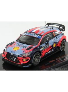   Ixo-Models - Hyundai I20 Wrc Coupe Team Shell Mobis N 9 6Th Rally Montecarlo 2020 S.Loeb - D.Elena 2 Tone Blue Red