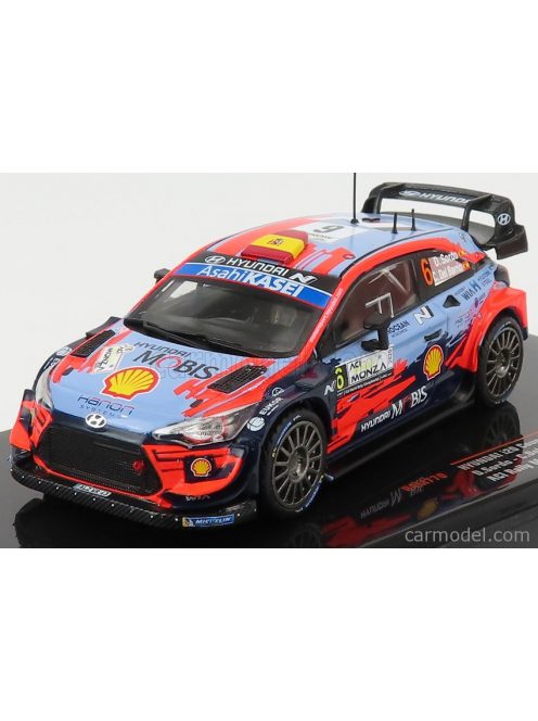 Ixo-Models - Hyundai I20 Wrc Coupe Team Shell Mobis N 6 Rally Monza 2020 D.Sordo - C.Del Barrio Light Blue Red Black