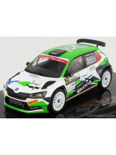   Ixo-Models - Skoda Fabia R5 Evo N 28 Rally Monza 2020 E.Lindholm - M.Korhonen White Green Black