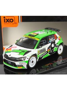   Ixo-Models - Skoda Fabia Rally2 Evo N 22 Rally Montecarlo 2021 M.Wilkison - M.Der Ohannesian White Green Black