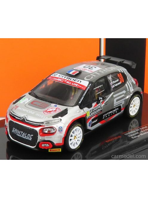 Ixo-Models - Citroen C3 Rally2 N 30 Rally Montecarlo 2021 Y.Rossel - B.Fulcrand Grey Silver Black