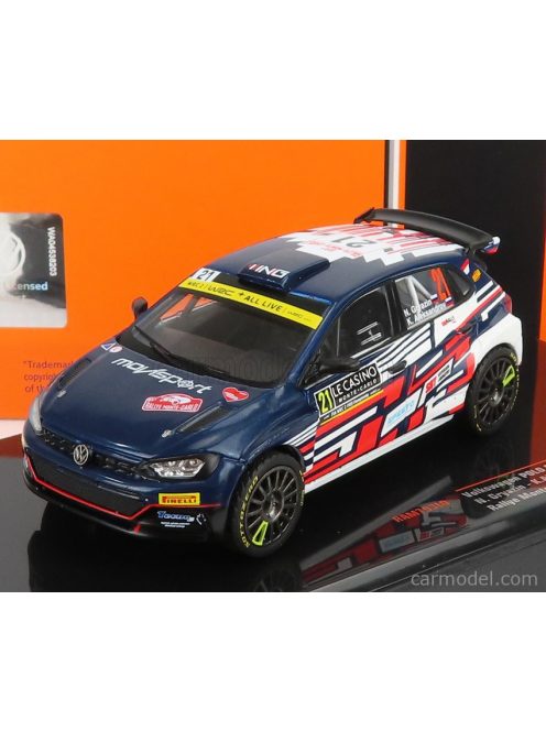 Ixo-Models - Volkswagen Polo Gti R5 N 21 Rally Montecarlo 2021 N.Gryazin - K.Aleksandrov Blue White Red