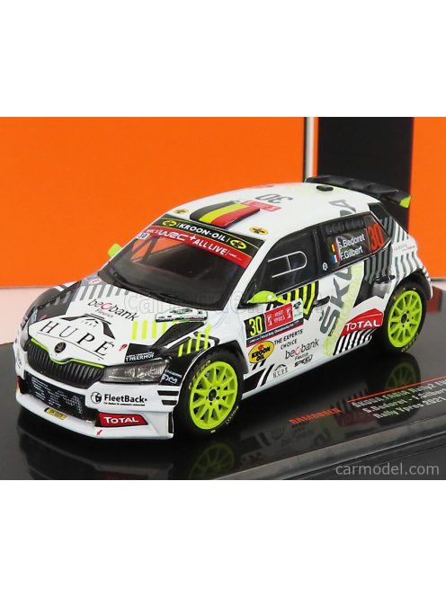 Ixo-Models - Skoda Fabia Rally2 Evo N 30 Rally Ypres 2021 S.Bedoret - F.Gilbert White Black Yellow