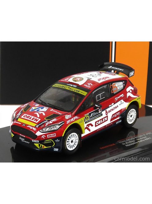 Ixo-Models - Ford England Fiesta R5 Mkii N 25 Rally Acropolis 2021 M.Prokop - M.Ernst Red White Blue