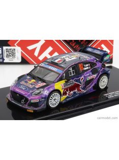   Ixo-Models - Ford England Puma Rally1 Red Bull Team Ford World Rally M-Sport N 19 Winner Rally Montecarlo 2022 S.Loeb - I.Galmiche Purple Yellow Red