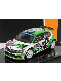   Ixo-Models - SKODA FABIA RALLY2 EVO N 20 RALLY MONTECARLO 2022 A.MIKKELSEN - E.TORSTEIN GREEN WHITE BLACK