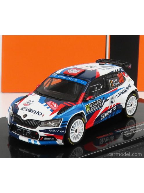 Ixo-Models - Skoda Fabia Rally2 Evo N 30 Rally Montecarlo 2022 F.Loix - P.Tsjoen White 2 Tone Blue