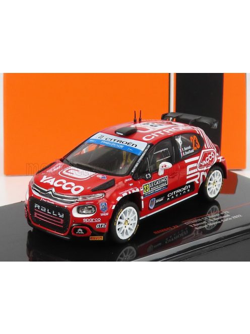 Ixo-Models - CITROEN C3 RALLY2 N 23 RALLY MONTECARLO 2022 Y.ROSSEL - B.BOULLOUD RED WHITE