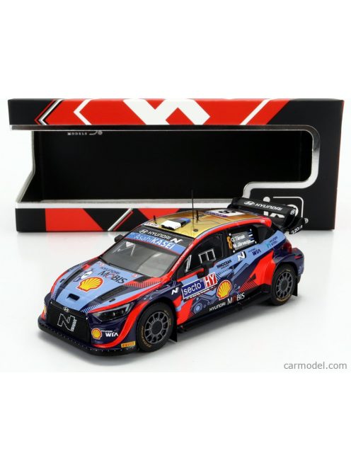 Ixomodels - Hyundai I20 Coupe Wrc Mobis N 8 Winner Rally Finland 2022 T.Tanak - M.Jarveoja 2 Tone Blue Red