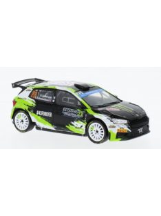   Ixo-Models - SKODA FABIA RS RALLY2 TEAM TOKSPORT WRT2 N 23 RALLY MONTECARLO 2023 OLIVER SOLBERG - ELLIOT EDMONDSON BLACK GREEN