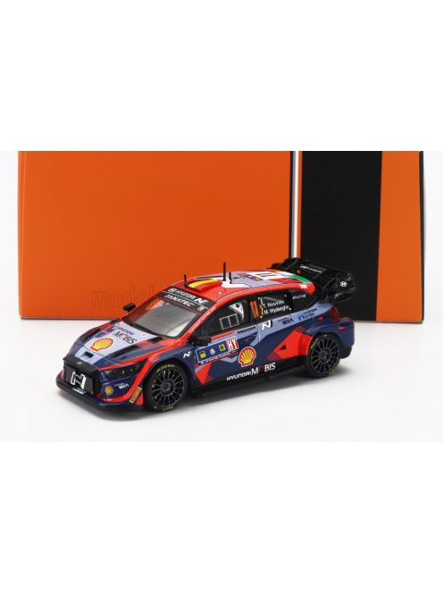 Ixo-Models - HYUNDAI i20 N RALLY1 TEAM SHELL MOBIS WRT N 11 WINNER RALLY CENTRAL EUROPEAN 2023 THIERRY NEUVILLE - MARTIJN WYDAEGHE 2 TONE BLUE RED