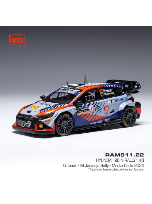 Ixo-Models - 1:43 Hyundai i20 N Rally1 #8 Tanak/Jarveoja WRC Rallye Monte Carlo 2024 - IXO