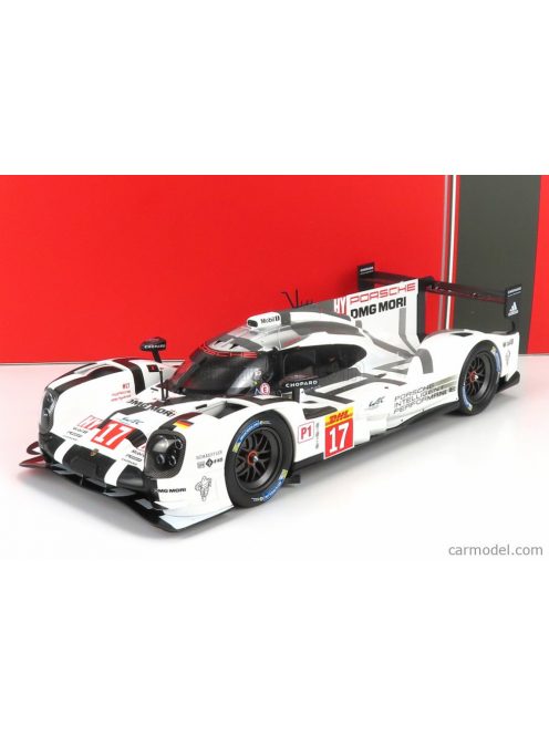 Ixo-Models - Porsche 919 Hybrid 2.0L Turbo V4 Team Porsche N 17 3Rd 1000Km Spa 2015 T.Bernhard - B.Hartley - M.Webber White Grey Black