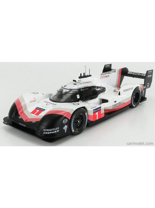 Ixo-Models - Porsche 919 Hybrid Evo Tribute N 1 Nurburgring Lap Record 5:19,946 Min 2018 Timo Bernhard White Red Black