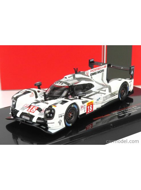 Ixo-Models - Porsche 919 Hybrid 2.0L Turbo V4 Team Porsche N 18 2Nd 1000Km Spa 2015 M.Lieb - R.Dumas - N.Jani White Grey Black