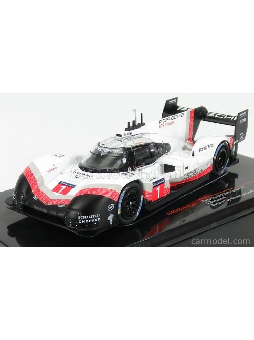 Ixo-Models - Porsche 919 Hybrid Evo Tribute N 1 Nurburgring Lap Record 5:19,946 Min 2018 Timo Bernhard White Red Black