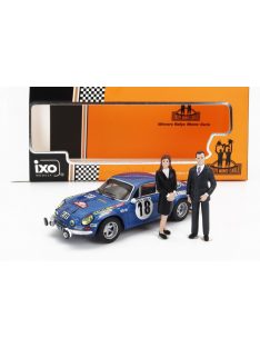   Ixo-Models - RENAULT ALPINE A110 1800S N 18 WINNER RALLY MONTECARLO 1973 WITH FIGURE J.C.ANDRUET - M.PETIT BLUE