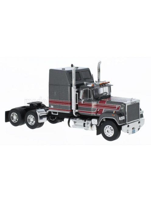 Ixo-Models - MACK MAGNUM SUPERLINER TRACTOR TRUCK 3-ASSI 1979 GREY RED