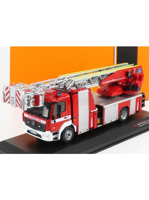 Ixo-Models - MERCEDES BENZ ATEGO DLK 23/12 TRUCK SCALA CESTELLO FEUERWEHR 2018 RED SILVER