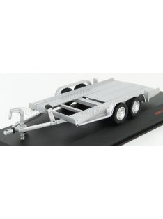   Ixo-Models - ACCESSORIES CARRELLO TRASPORTO AUTO - CAR TRANSPORTER TRAILER SILVER WHEELS - CAR NOT INCLUDED SILVER BLACK