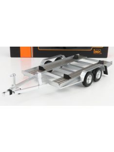   Ixo-Models - ACCESSORIES CARRELLO TRASPORTO AUTO - CAR TRANSPORTER TRAILER SILVER WHEELS - CAR NOT INCLUDED SILVER BLACK