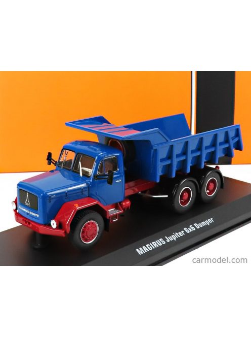 Ixo-Models - Magirus Jupiter 6X6 Truck Cassone Ribaltabile 3-Assi 1964 Blue Red