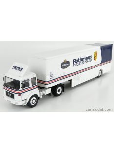   Ixo-Models - Man 19.320 Truck Bussing Ranntransporter Rothmans Porsche 1975 White Blue