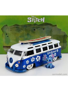   Jada - Volkswagen T1 Minibus With Titch Figure 1962 Blue White