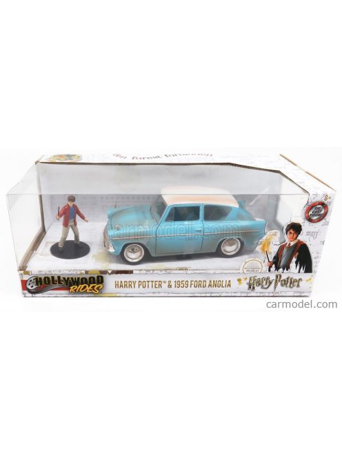 Jada - Ford England Anglia 1959 Harry Potter - Movie - With Figure 2016 Light Blue