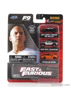   Jada - Jeep Set 3X Assortment Fast & Furious - Dodge Charger - Toyota Supra Gr - Jeep Gladiator Various