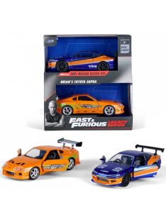   Jada - NISSAN SET 2X FAST & FURIOUS - TOYOTA SUPRA MKIV 1995 - SILVIA S15 2001 ORANGE BLUE