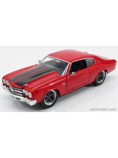   Jada - Chevrolet Dom'S Chevy Chevelle 454Ss 1970 - Fast & Furious Iv (2009) - Solo Parti Originali - Original Parts Red Black