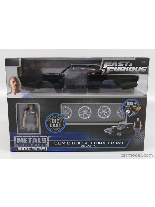 Jada - Dodge Dom'S Dodge Charger R/T 1970 - With Figure Dominic Toretto - Fast & Furious 7 Matt Black