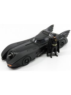   Jada - BATMAN BATMOBILE MOVIE 1989 WITH BATMAN FIGURE MATT BLACK