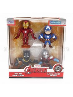   Jada - FIGURES SET 4X AVENGERS - BLACK PANTHER - IRON MAN - ANT-MAN - CAPTAIN AMERICA - CM. 6.0 VARIOUS