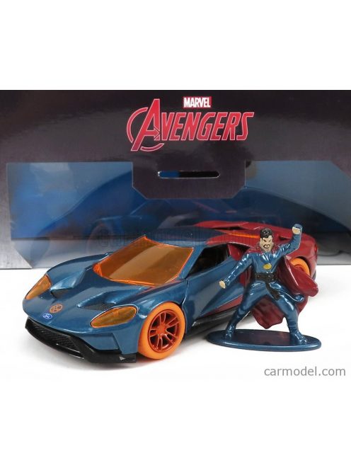 Jada - Ford Usa Gt 2017 With Doctor Strange Figure Blue Red