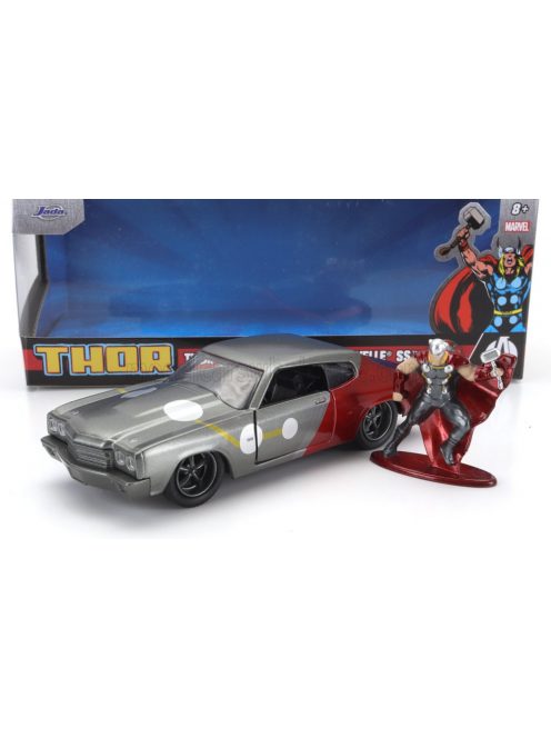 Jada - CHEVROLET CHEVELLE SS 1970 WITH THOR FIGURE GREY RED